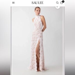 Sau Lee Floral Lace Maxi Dress NEW WITH TAGS